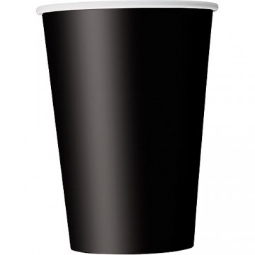 12 oz negro vasos de papel 10ct2