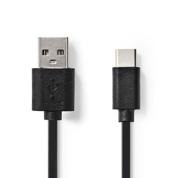 1350807247usb kabels nedis kabel usb 20 type c male a male 2 0 m zwart ccgp60600bk20