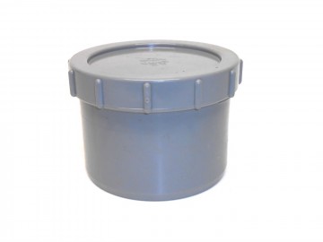 Afvoer pvc   eindstuk met schroefdeksel spie k 0