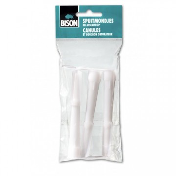 Bison 3x spuitmondjes en afsluitdop