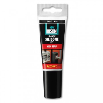 Bison mastic zwarte silicone kit high temperatuur
