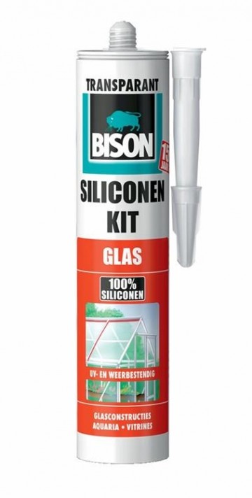 Bison transparante siliconenkit glas