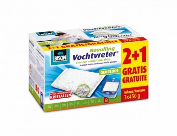 Bisonvochtvreternavullingneutraalpromopack3x450gram