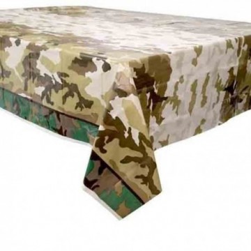Camo plastic tablecover