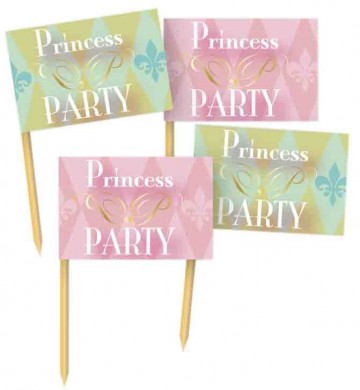 Hazaoriginalpartyprikkersprincessparty7cm36stuksrozegroen3541561579355669