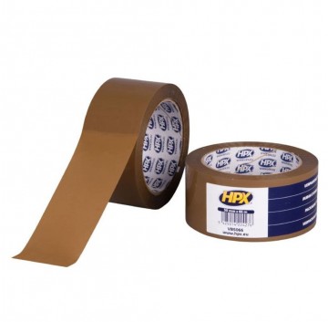 Hpx tapes hpx verpakkingstape 50mm x 66 meter brui