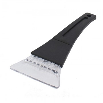 Ijskrabber 22 x 11 cm kunststof kleur zwarttransparant