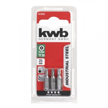 Kwb industrial steel schroefbits t torx 10 25 mm