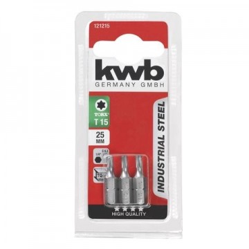 Kwb industrial steel schroefbits torx 15 25 mm