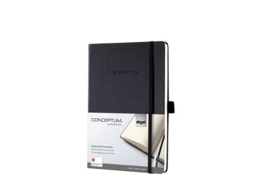 Sigel conceptum classic notitieboek 148 x 295 mm gelinieerd zwart