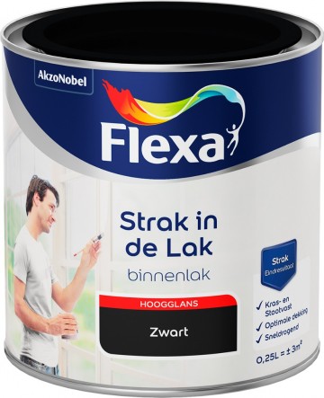 Strak in de lak watergedragen hoogglans zwart 250 ml