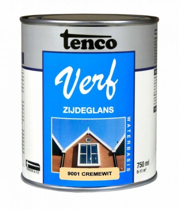 Tencoverfacrylzijdeglanscrmewitral9001 750ml