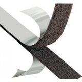 Velcro brand fasteners klittenband zachtekant zelfklevend 25m op rol zwart